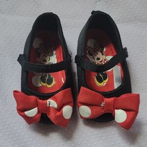 Disney Black and Red Dress Shoes with Polka Dot Bow